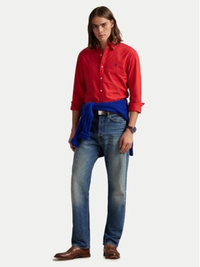 Polo Ralph Lauren Koszula 710804257061 Czerwony Slim Fit