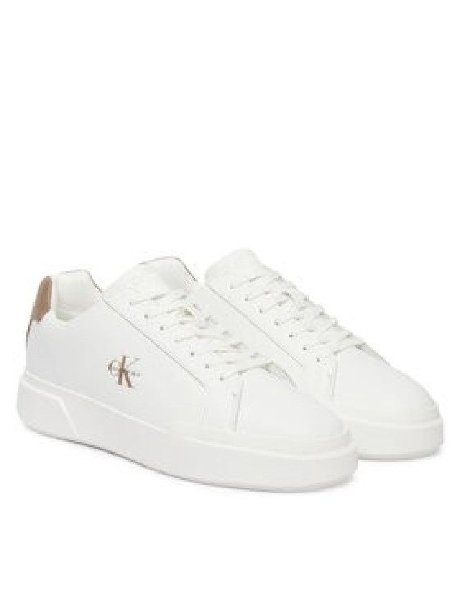 Calvin Klein Sneakersy Chunky Cupsole Laceup Lth YM0YM01344 Biały