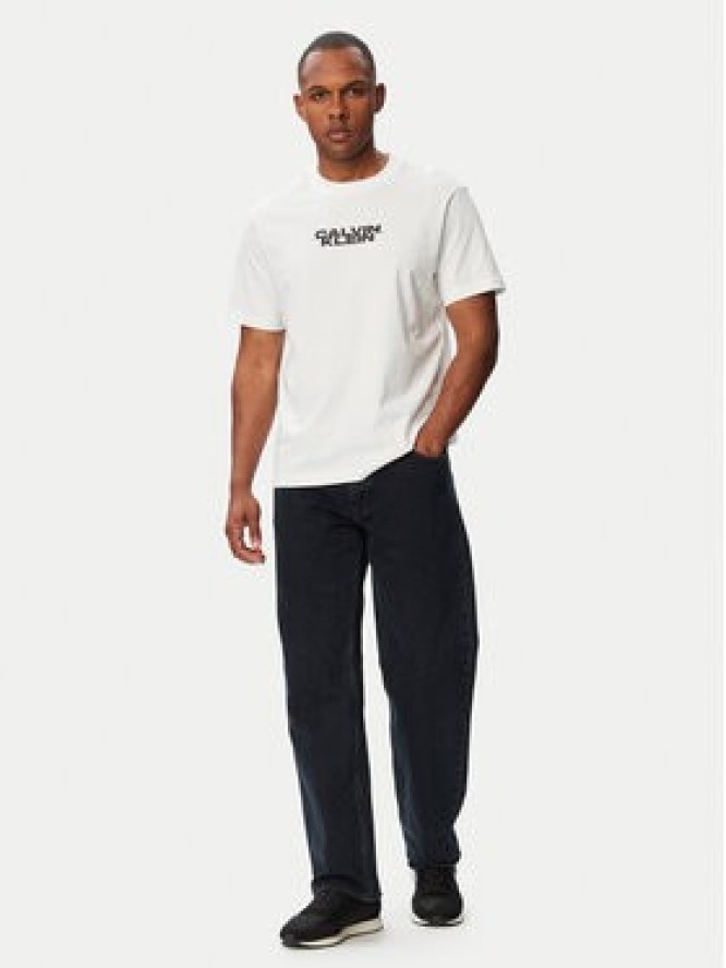 Calvin Klein Jeans T-Shirt LV04RG834G Biały Regular Fit