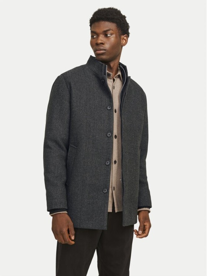 Jack & Jones Płaszcz wełniany Harrison 12258674 Szary Regular Fit