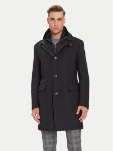 JOOP! Płaszcz wełniany 17 JC-36Mikos 30048430 Czarny Regular Fit