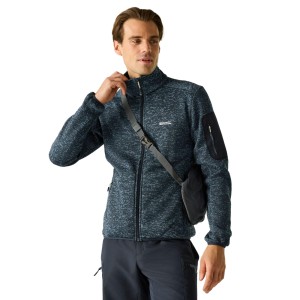 Bluza Polarowa Męska Melanżowy Pełen Suwak Newhill