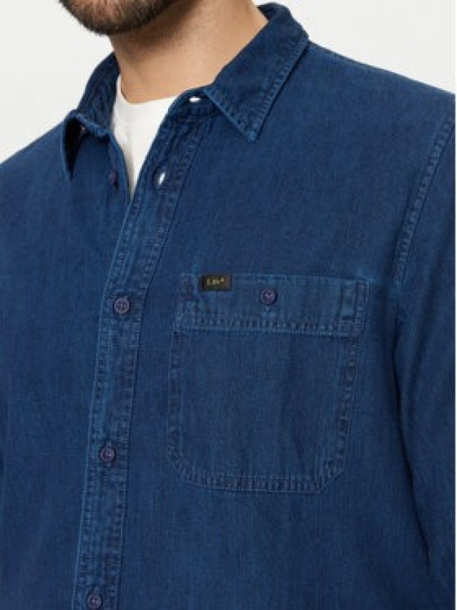 Lee Koszula jeansowa Leesure 112355712 Niebieski Regular Fit
