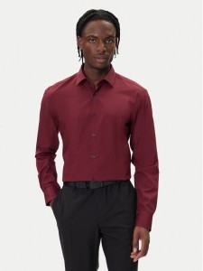 HUGO Koszula Kenno 50289499 Bordowy Slim Fit