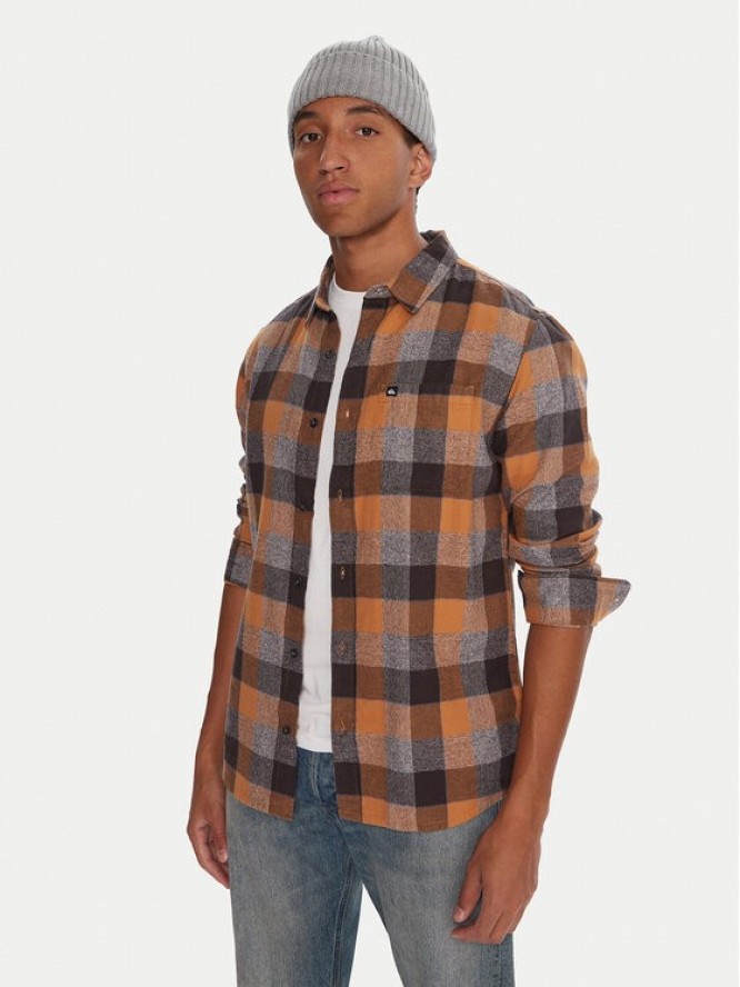 Quiksilver Koszula Motherfly Plaid EQYWT04642 Szary Regular Fit