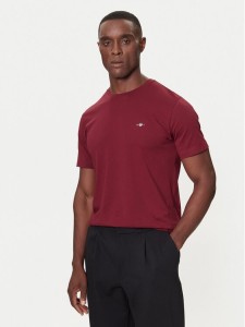 Gant T-Shirt 2004080 Bordowy Regular Fit