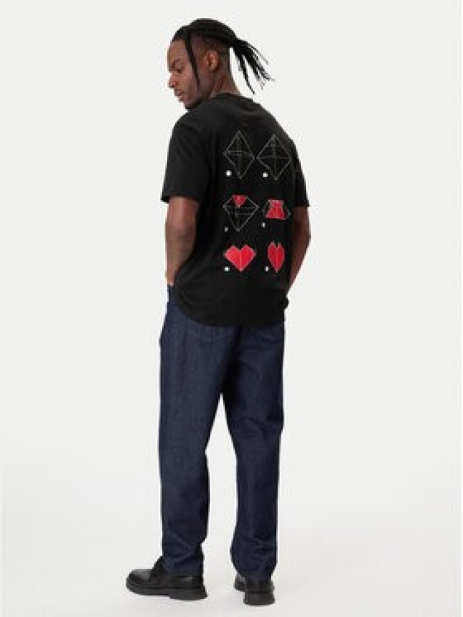 HUGO T-Shirt Dalentin 50553429 Czarny Relaxed Fit