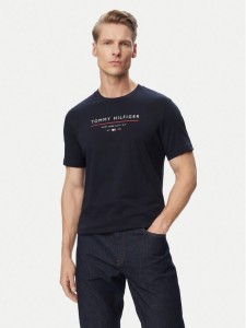 Tommy Hilfiger T-Shirt Brand Love MW0MW44359 Granatowy Regular Fit