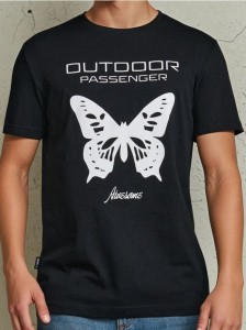 Koszulka z ozdobnym nadrukiem - czarny