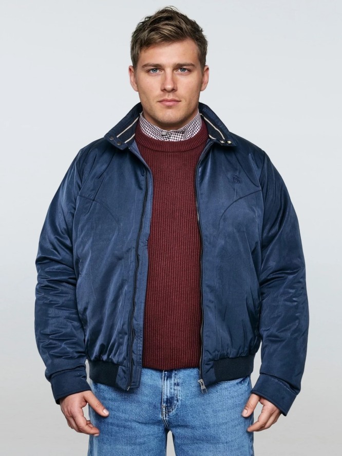 Kurtka męska typu harrington ocieplana granatowa Kye 403