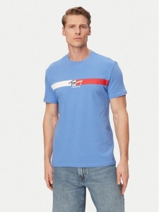 Tommy Jeans T-Shirt DM0DM22539 Niebieski Regular Fit