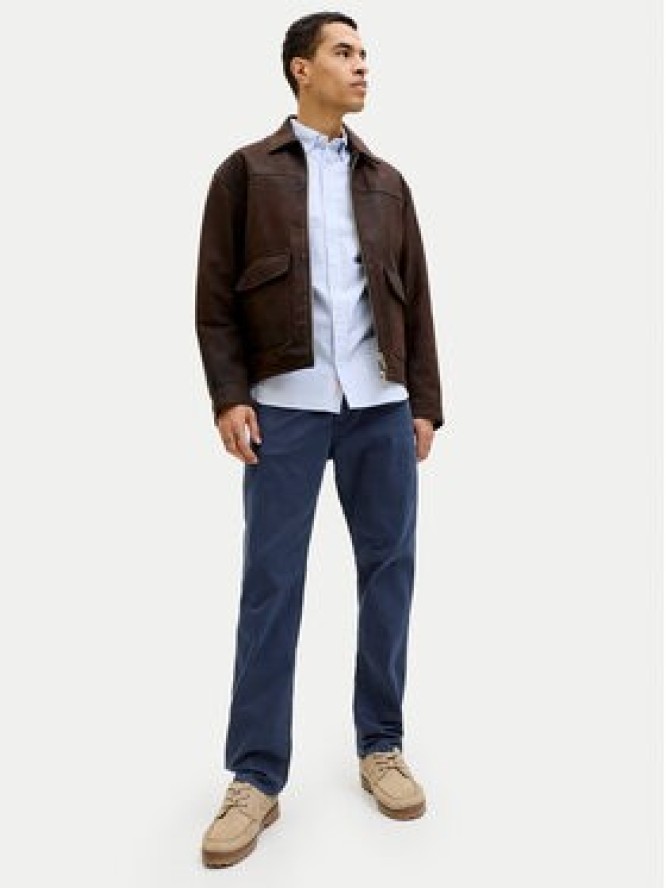 Jack & Jones Spodnie materiałowe Clark Finn 12293328 Granatowy Regular Fit