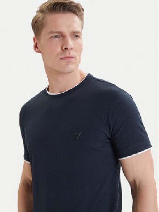 Guess T-Shirt F6GI06 K6XN4 Niebieski Slim Fit