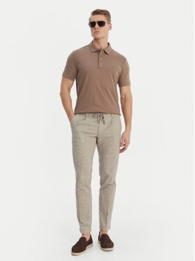 Bugatti Chinosy 1950-16210E Beżowy Slim Fit