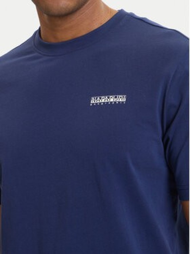 Napapijri T-Shirt S-Flint NP0A4FZZ Granatowy Regular Fit