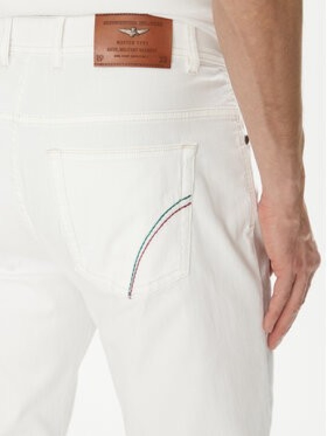 Aeronautica Militare Spodnie materiałowe 251PJ205CT3551 Biały Regular Fit