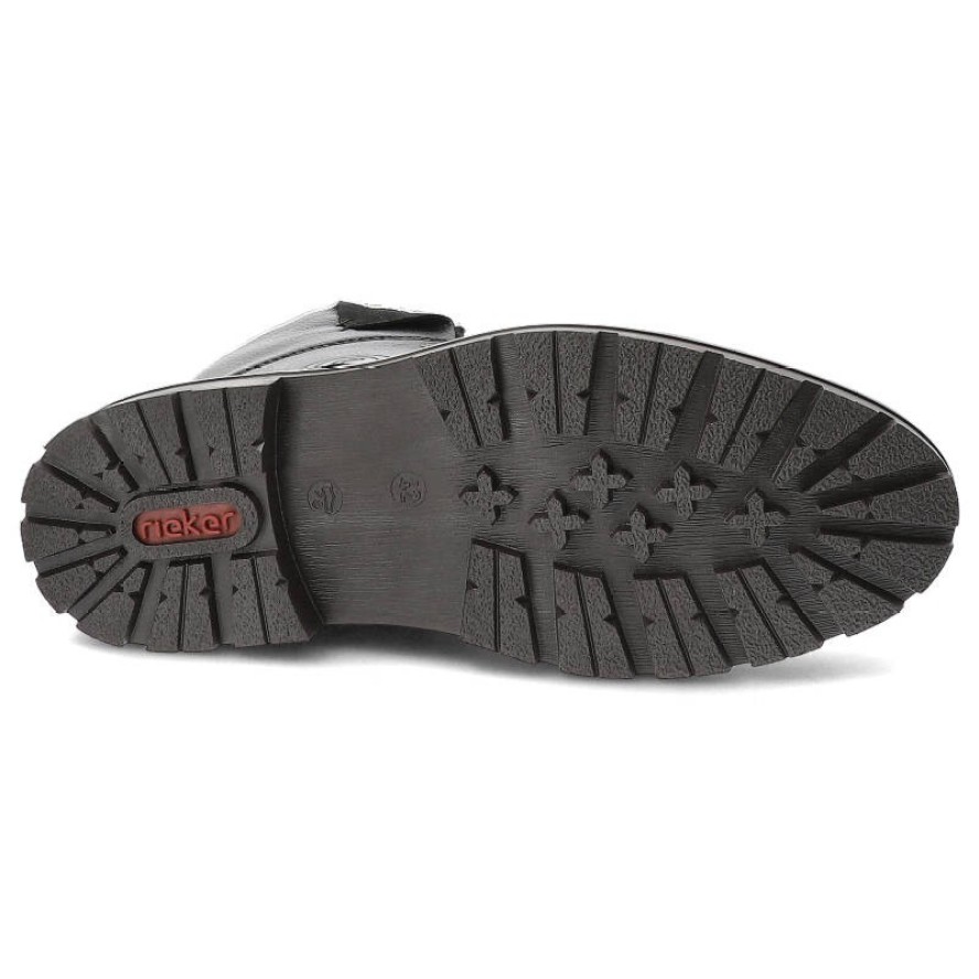 Czarne Trzewiki Rieker Ocieplane Buty Męskie