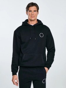 Bluza męska z kapturem czarna Ajrojer 906