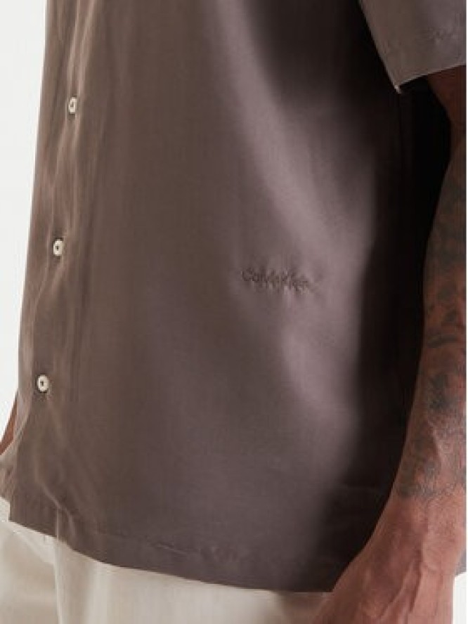 Calvin Klein Koszula LV04LF114G Brązowy Relaxed Fit