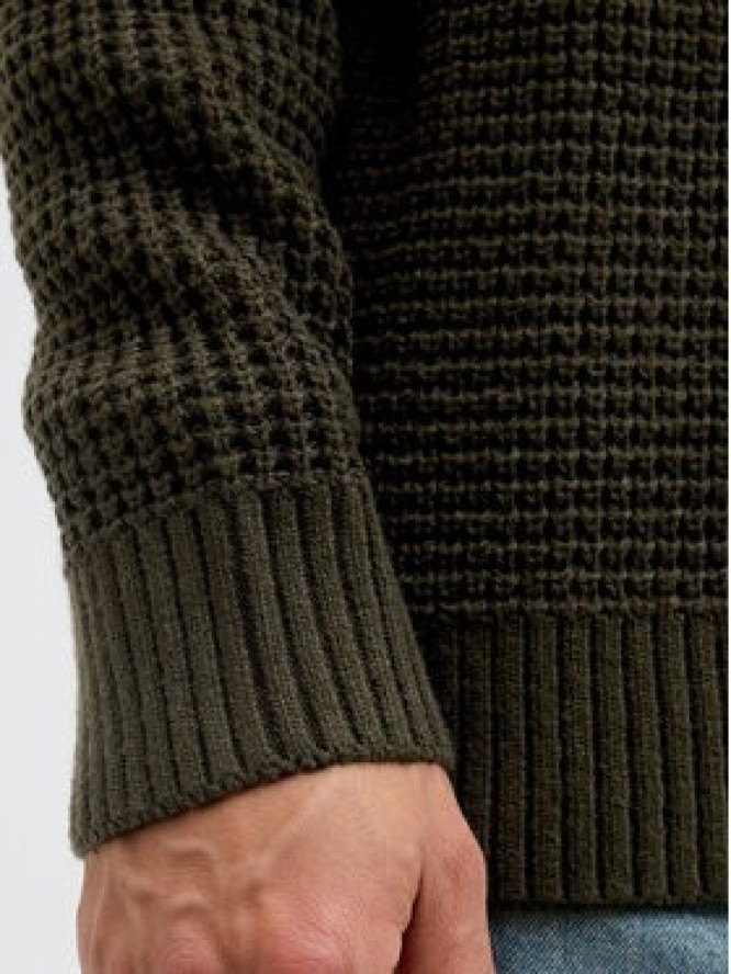 Jack & Jones Sweter Global 12287594 Zielony Regular Fit