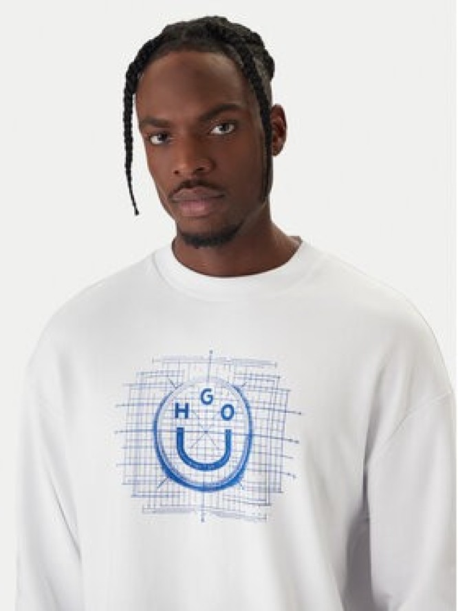 HUGO Bluza Namenex 50554392 Biały Regular Fit