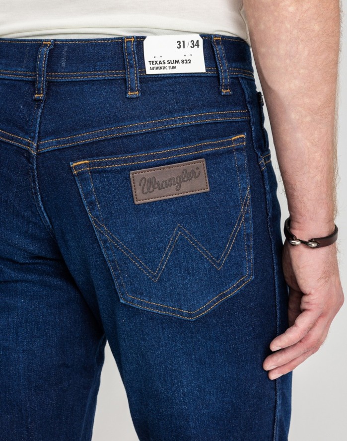 MESKIE SPODNIE WRANGLER TEXAS SLIM NIGHT SHADE 112350865