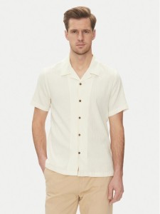 Guess Koszula M5GH67 WH340 Écru Regular Fit