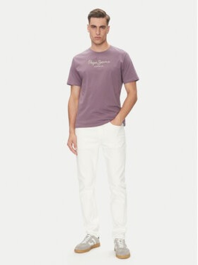 Pepe Jeans T-Shirt Eggo N PM508208 Fioletowy Regular Fit