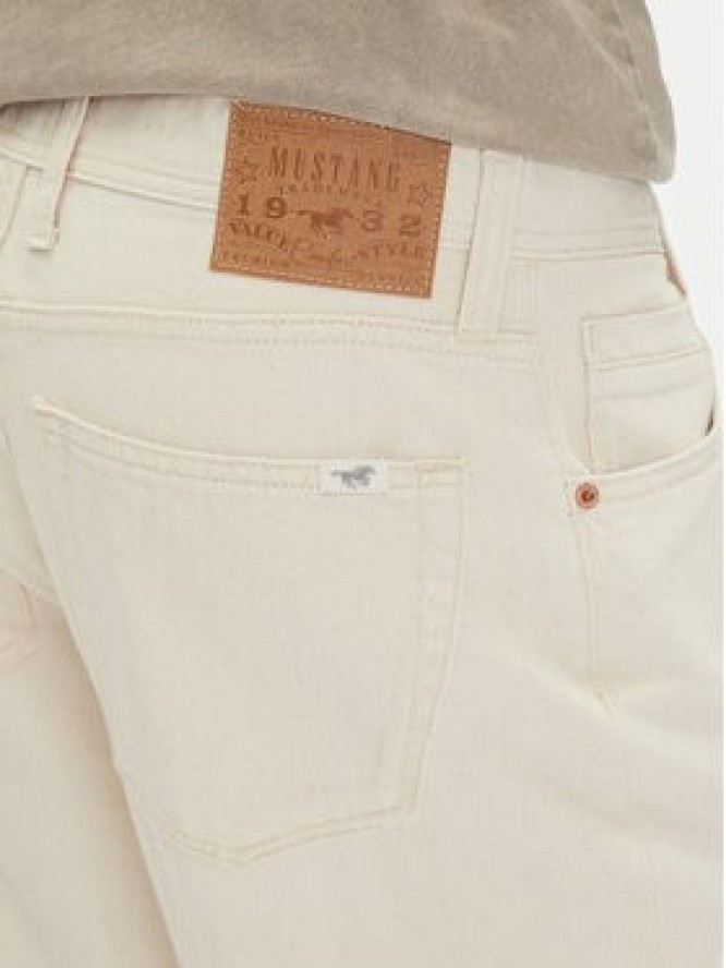 Mustang Jeansy Denver 1016435 Écru Tapered Fit