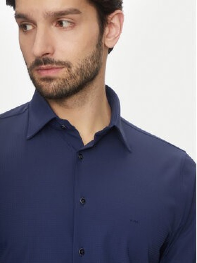 Michael Kors Koszula MK0DS01531 Granatowy Slim Fit