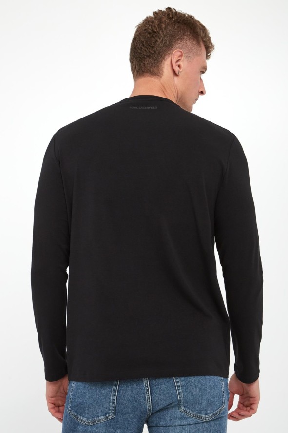 Longsleeve męski z logo KARL LAGERFELD