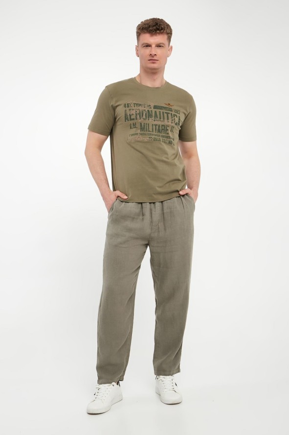 T-shirt męski z nadrukiem AERONAUTICA MILITARE