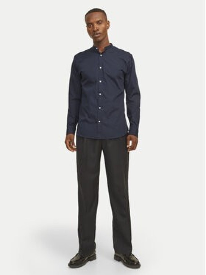 Jack & Jones Koszula Joe 12205921 Granatowy Slim Fit