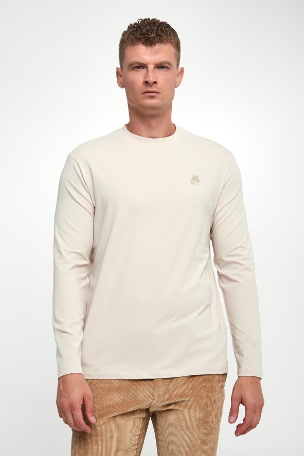 Longsleeve męski z logo KARL LAGERFELD