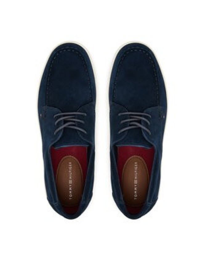 Tommy Hilfiger Półbuty Casual Suede Stitch Toe Hybrid FM0FM05707 Granatowy