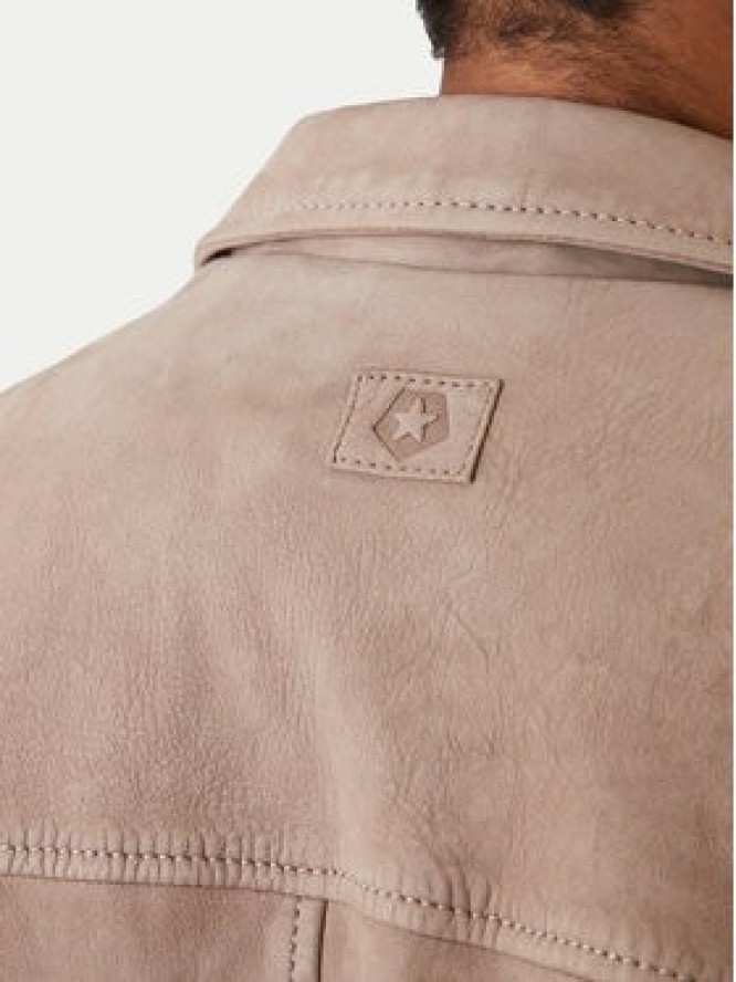 Milestone Kurtka skórzana Valerio 612205 60790 Beżowy Regular Fit