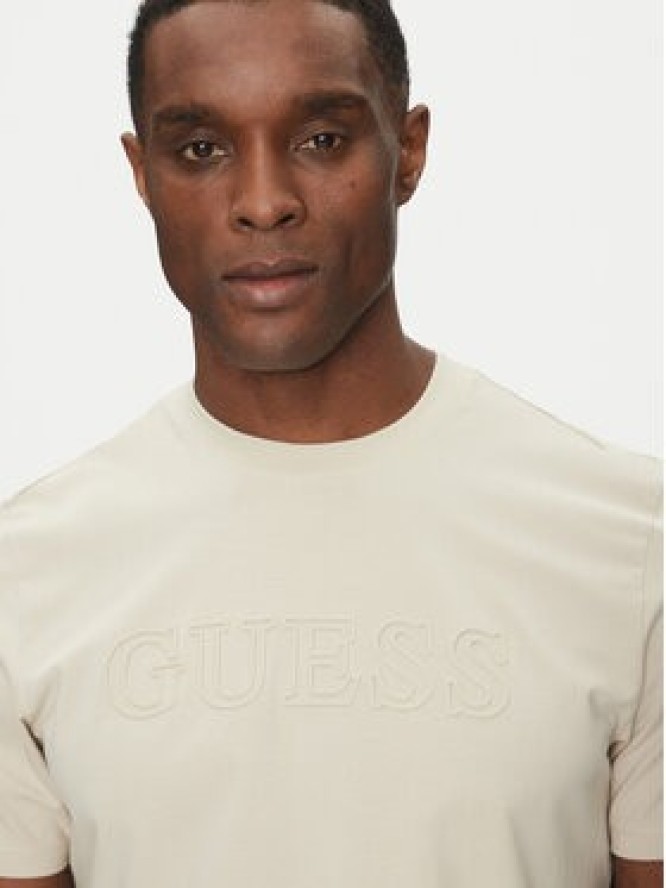 Guess T-Shirt Z2YI11 J1314 Beżowy Regular Fit
