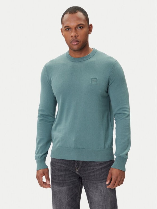 BOSS Sweter Kanovano_S 50527583 Zielony Regular Fit