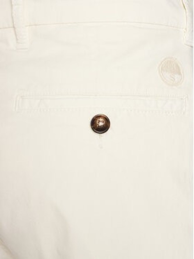 North Sails Chinosy Defender 673071 Biały Slim Fit