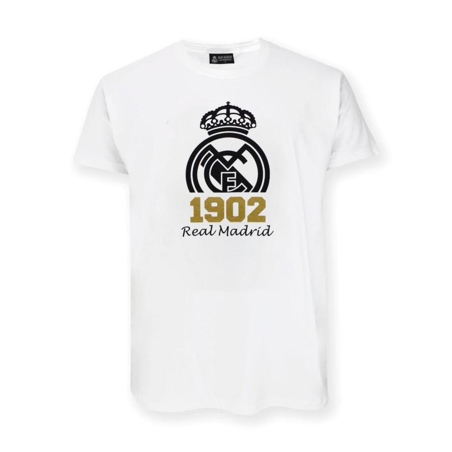 Real Madryt 1902 - biała koszulka z herbem - M