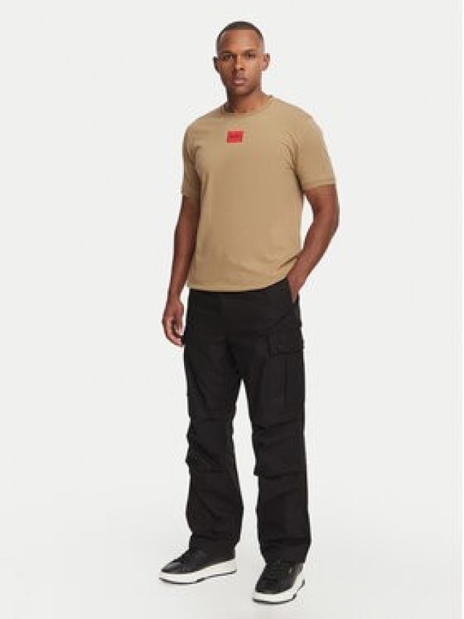 HUGO T-Shirt Diragolino212 50447978 Beżowy Regular Fit