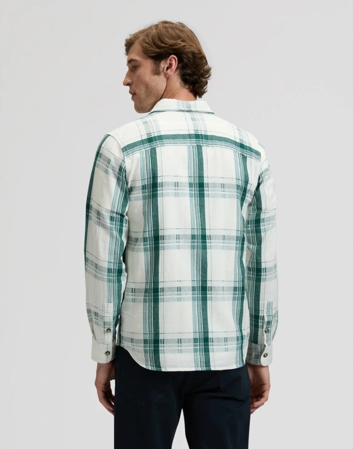 MESKA KOSZULA LEE LEESURE SHIRT ALGAE PLAID 112377248
