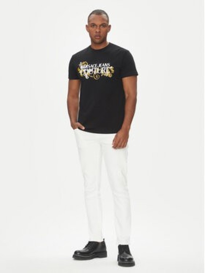 Versace Jeans Couture T-Shirt 78GAHC05 Czarny Regular Fit