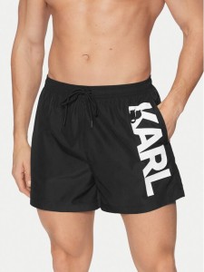 KARL LAGERFELD Szorty kąpielowe A1M46013 Czarny Regular Fit