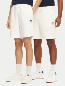 Lacoste Szorty sportowe Unisex GH0990 Écru Regular Fit