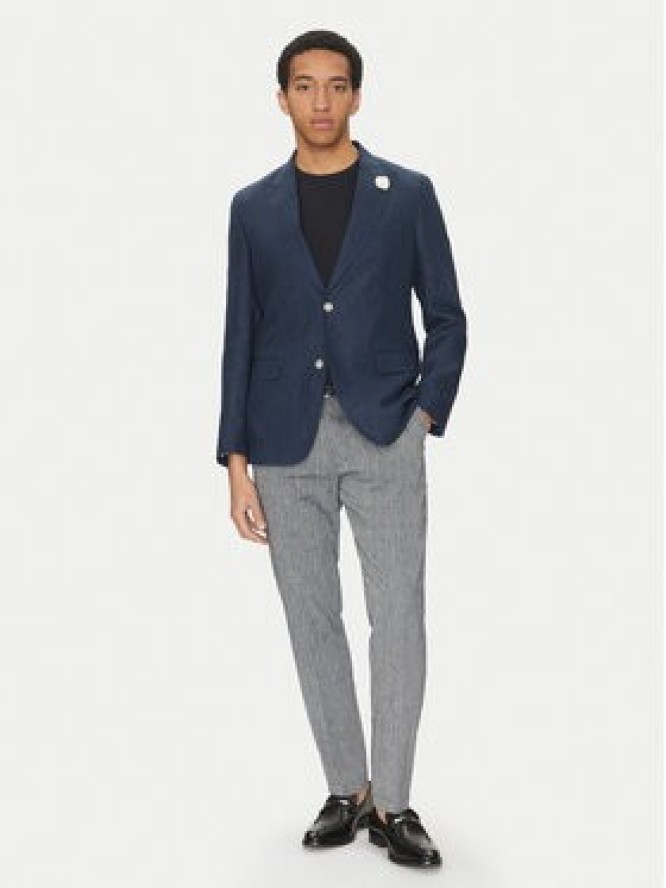 BOSS Marynarka C-Huge-Peak-252 50540516 Granatowy Slim Fit
