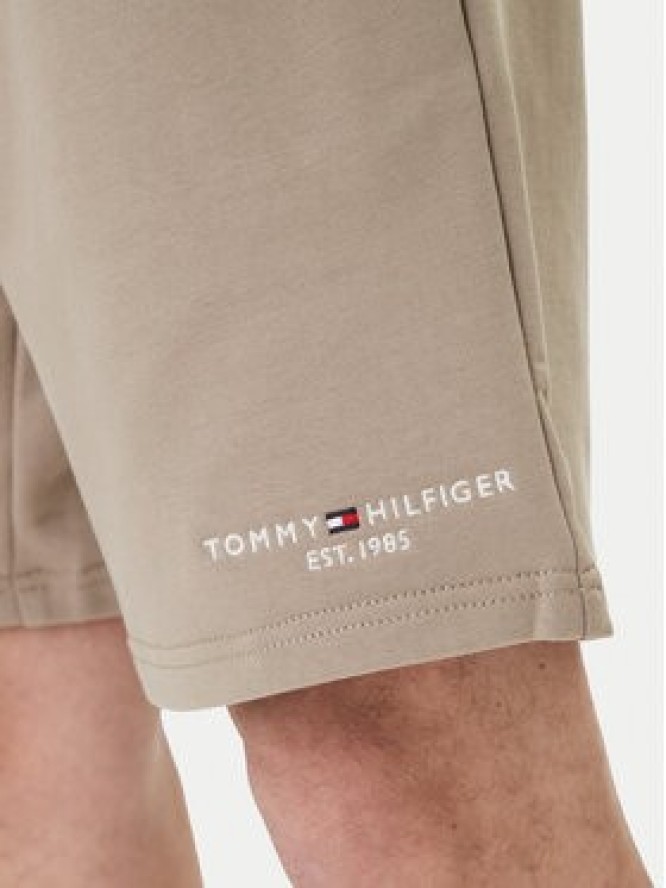 Tommy Hilfiger Szorty sportowe Logo MW0MW43068 Beżowy Regular Fit
