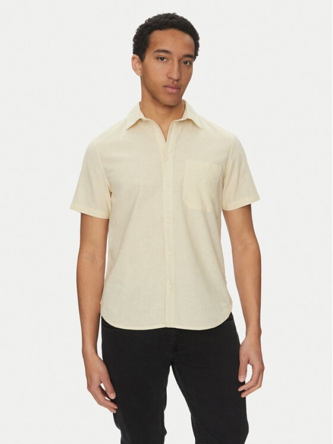 Blend Koszula 20718401 Beżowy Regular Fit