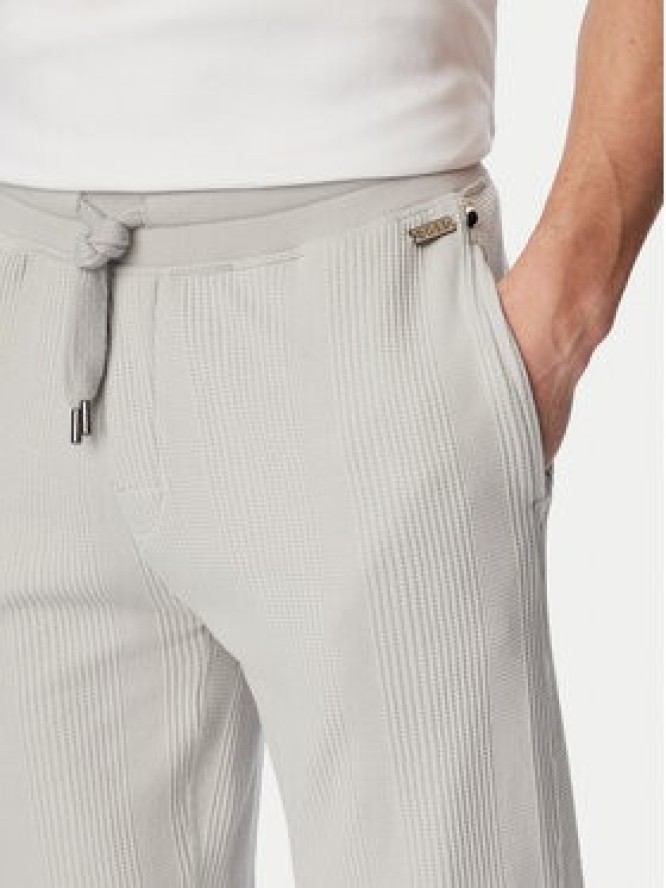 BOSS Spodnie dresowe Structure 50540577 Szary Regular Fit