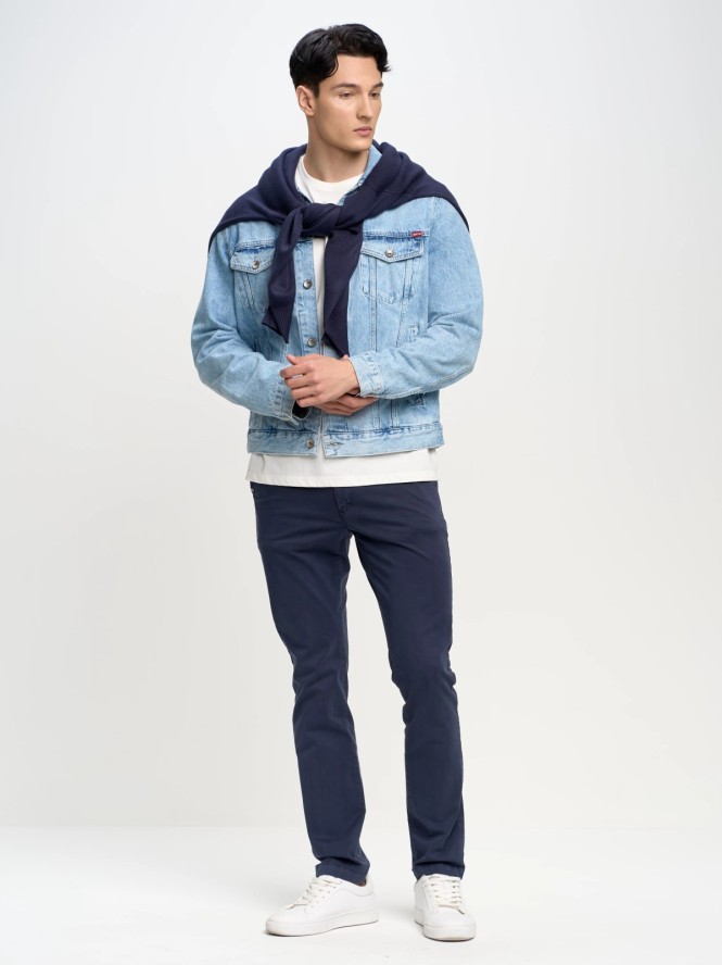 Spodnie męskie chinosy granatowe Erhat 404